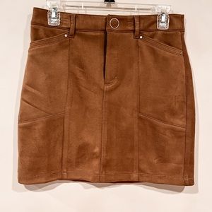 Tan Suede White House Black Market Skirt